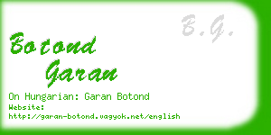 botond garan business card